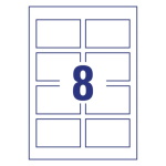 Double-sided A4 business card paper (260 g) for inkjet printers - 8 labels per sheet