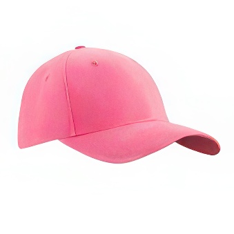 Peaked cap 5-panels with metal clip, light pink