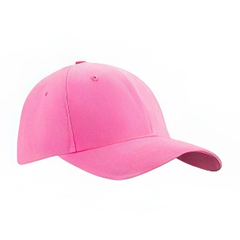 Kids peaked cap 6-panels velcro closure, light pink