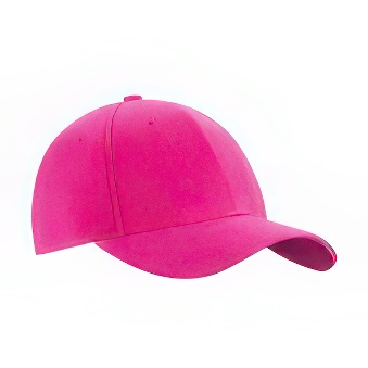 Kids peaked cap 6-panels velcro closure, pink