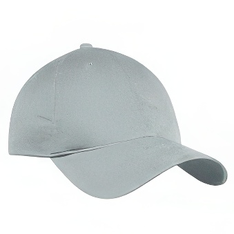 Kids peaked cap 6-panels velcro closure, light grey