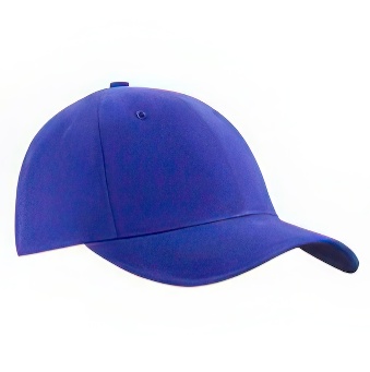 Kids peaked cap 6-panels velcro closure, blue