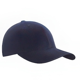 Kids peaked cap 6-panels velcro closure, blue