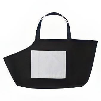 Dog shoulder black bag for sublimation - black with patch for sublimation
