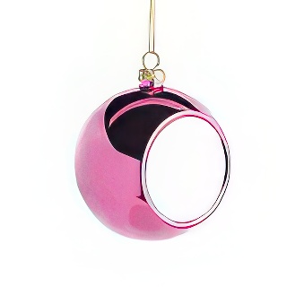 Christmas bauble for sublimation, pink, 6 cm