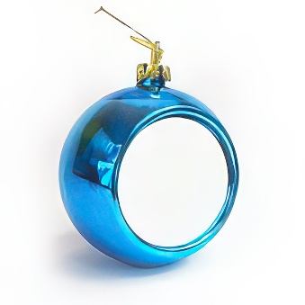 Christmas bauble for sublimation, colour blue, 6 cm