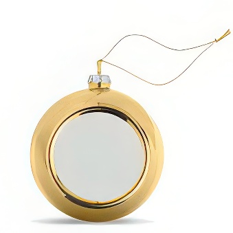 Christmas bauble for sublimation, gold, 6 cm