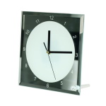 Glass clock, standing for sublimation - square