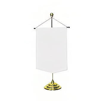 Pennant pentagon for sublimation with stand 14x24 cm - 1 pc