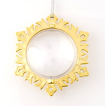 Photo Christmas ornament - gold snowflake