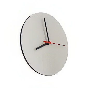 MDF clock with stand for sublimation and engraving, white 20 cm
