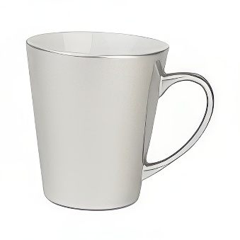 Kubek do sublimacji latte - perłowy metaliczny srebrny