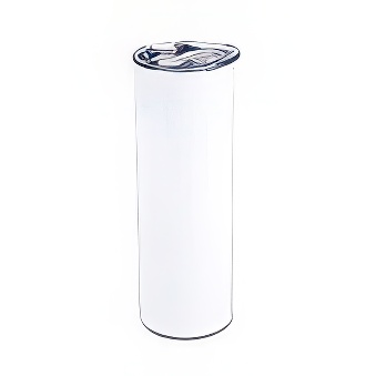 Tumbler mug with straw for sublimation and engraving white 600 ml