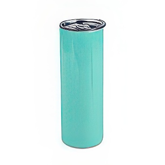 Tumbler mug with straw for sublimation and engraving green 600 ml
