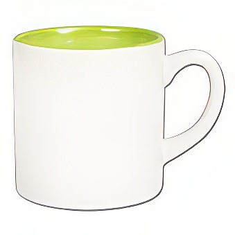 Mini Sublimation Mug - Coloured Inner, light green