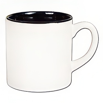 Mini Sublimation Mug - Coloured Inner, black