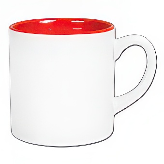 Mini Sublimation Mug - Coloured Inner, red