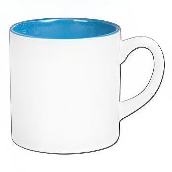 Mini Sublimation Mug - Coloured Inner, light blue