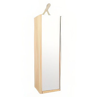 Wooden winebox from natural wood with front for sublimation printout 10,5x10,5 cm