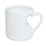 Sublimation mug with heart shape handle