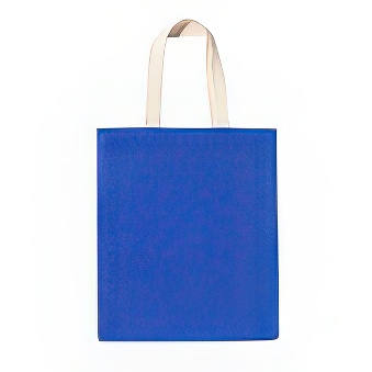 Jute shopping bag with a cotton handle for Sublimaton Printing, blue, 38 x 42 cm