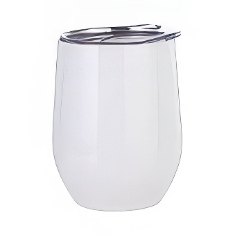 Thermal travel mug for engraving, sublimation, white, 11 cm, 360 ml