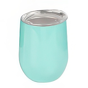 Thermal travel mug for engraving, sublimation, light blue, 11 cm, 360 ml