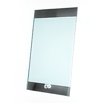 Glass picture frame with silver stripes for Printig