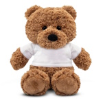 Brown teddy with a white T-shirt for sublimation