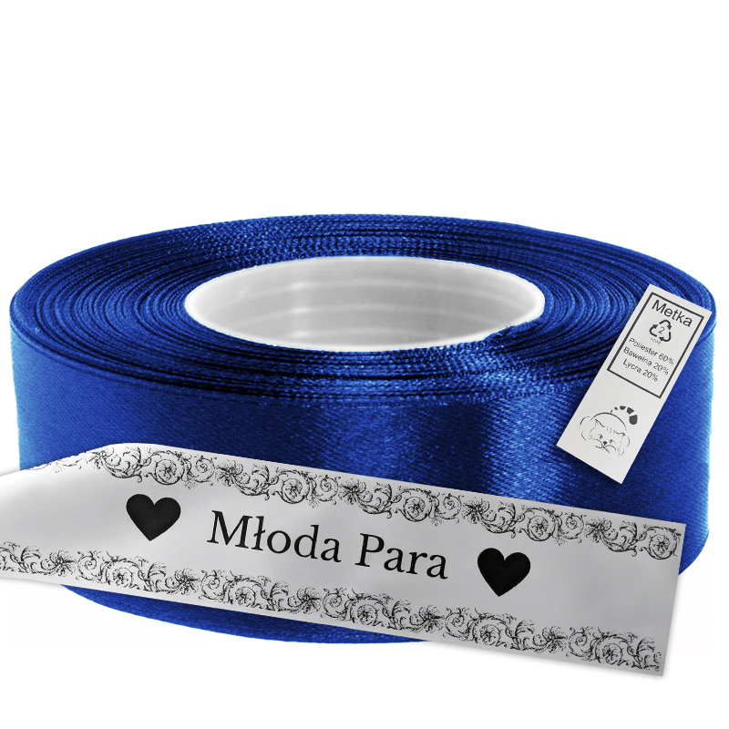 One-sided satin blue 5 cm x 50 m