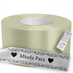 Satin Ribbon for Thermal Transfer Printing cream colored 8 cm x 50 m