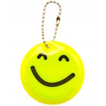 Reflective label - keychain - happy emoji