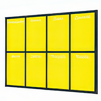 Weekly Planner  Yellowyellow - Magnetic Dry-erase Board 75 x 100 cm