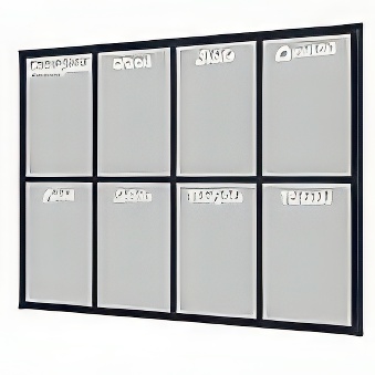 Tablica suchościeralna magnetyczna do planowania tygodnia szara