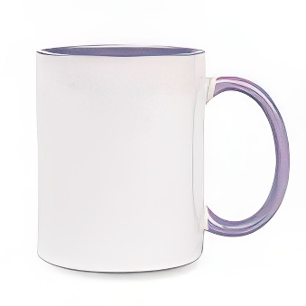Sublimation Mug - Coloured Inner and Handle light purple, 330 ml
