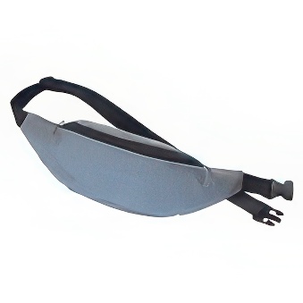Waist bag - reflective grey 34x13x1,2 cm