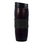 Thermo mug with silicone handle