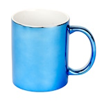 Glossy metallic mug for sublimation and laser engraving - Blue