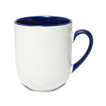 Coffee mug for sublimation with colour handle and inside