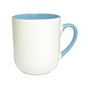 Sublimation Coffee Mug with Coloured Handle and Interior, blue, 290 ml