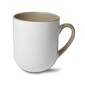 Sublimation Coffee Mug with Coloured Handle and Interior, grey, 290 ml