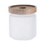 Glass container with a wooden lid for sublimation