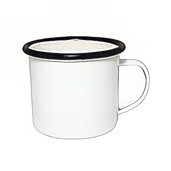 Enamel Steel Sublimation Mug - Coloured Rim
