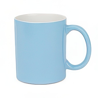 Coloured Sublimation Mug - White Inner, azure