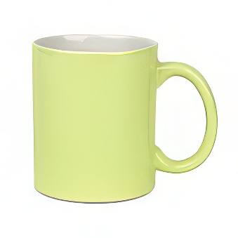 Coloured Sublimation Mug - White Inner, green
