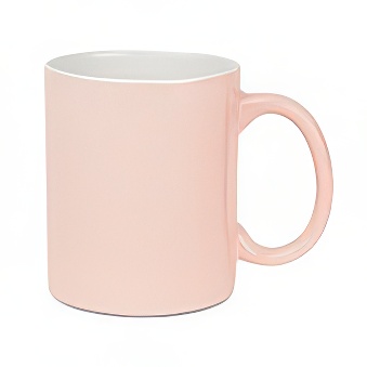 Coloured Sublimation Mug - White Inner, pink