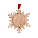 Photo Christmas ornament - wooden snowflake