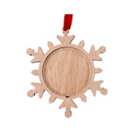 Photo Christmas ornament - wooden snowflake