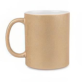 Glitter sublimation mug, 330 ml, Old Gold