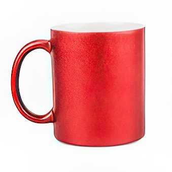 Glitter sublimation mug, 330 ml, red